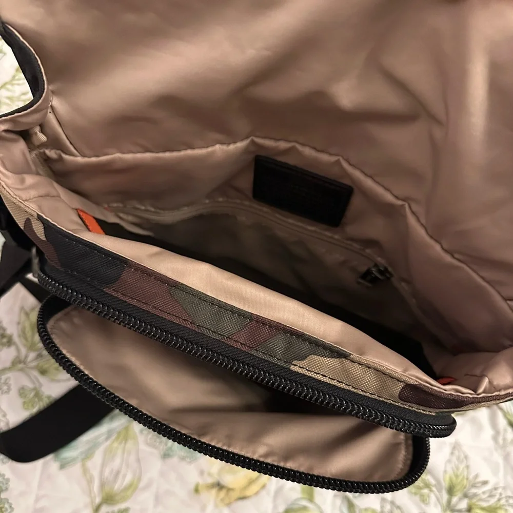 Tumi Messenger Bag with Orange Zipper Accent